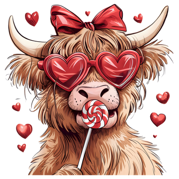 Highland Cow Valentine 2