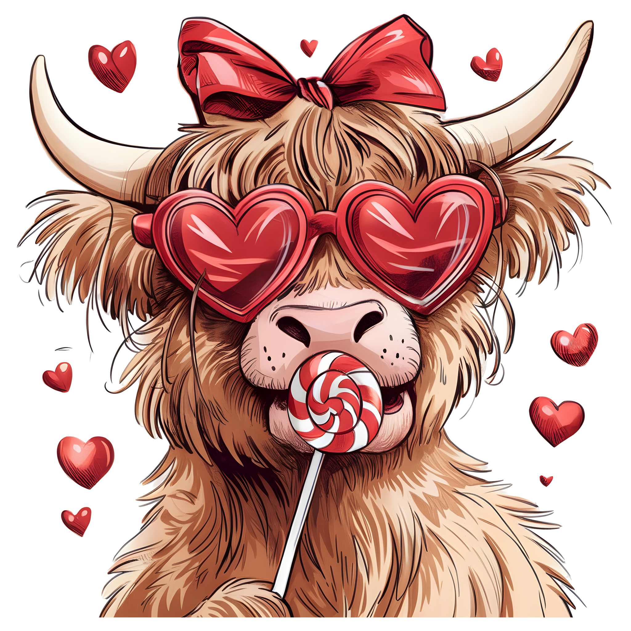 Highland Cow Valentine 2